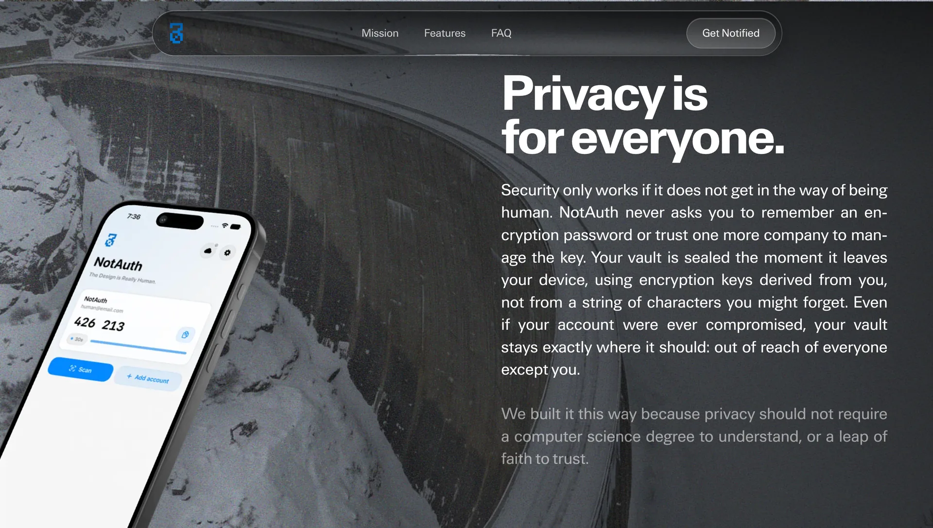 NotAuth screenshot 2
